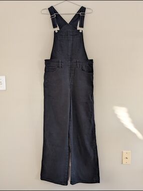 Levi’s Premium Ribcage Wide Leg Side Zip Overalls Black Women’s Size 30